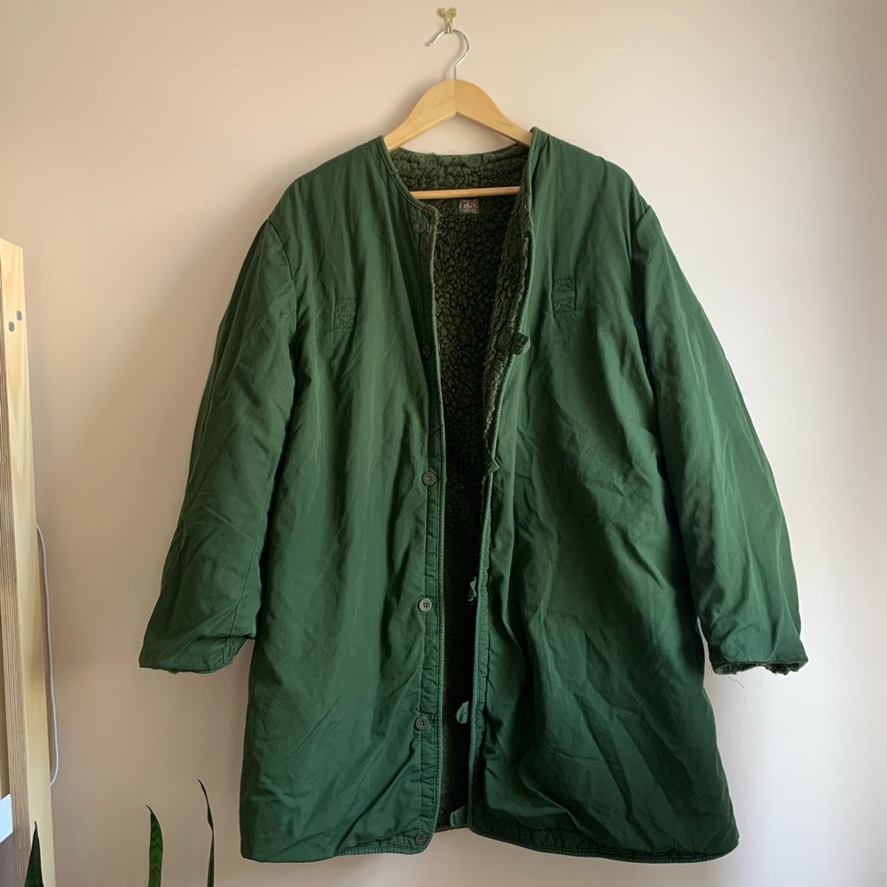 Vintage Swedish Fleece-Lined Coat